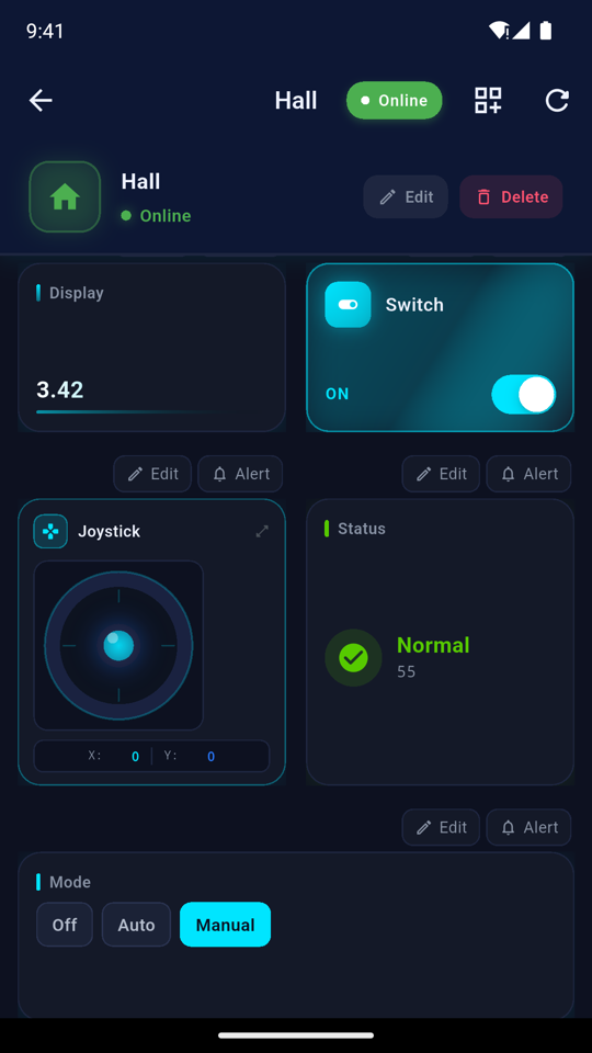 More widgets in the app